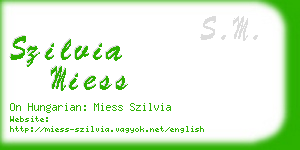 szilvia miess business card